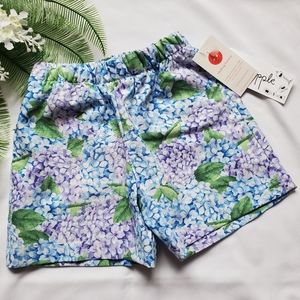 Dopple Smiling Button 2T Hydrangea Short NWT